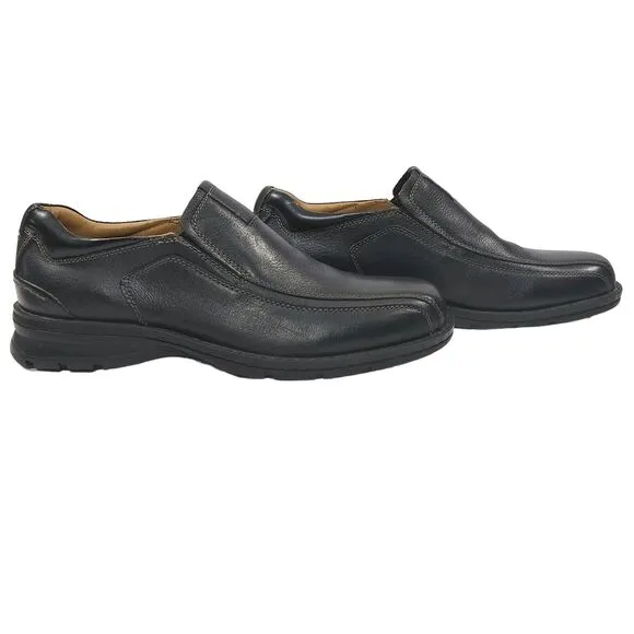 Dockers Shoes Mens Sz 10M Black Leather Dress Casual Slip-on Loafer Comfort