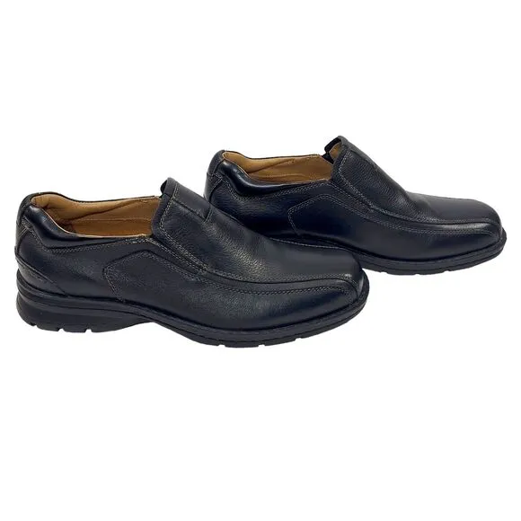 Dockers Shoes Mens Sz 10M Black Leather Dress Casual Slip-on Loafer Comfort