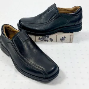 Dockers Shoes Mens Sz 10M Black Leather Dress Casual Slip-on Loafer Comfort