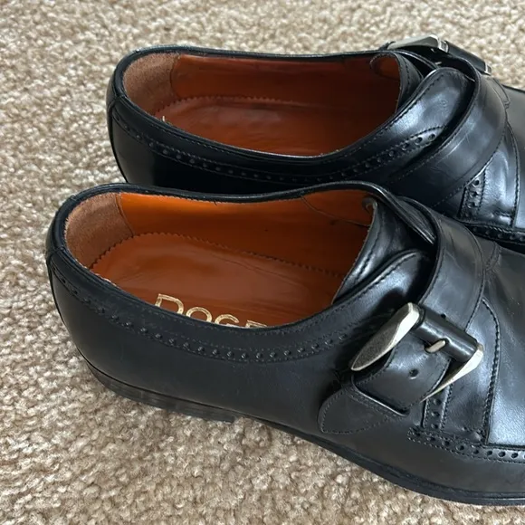Dogen black leather wingtipped oxford shoes 9.5