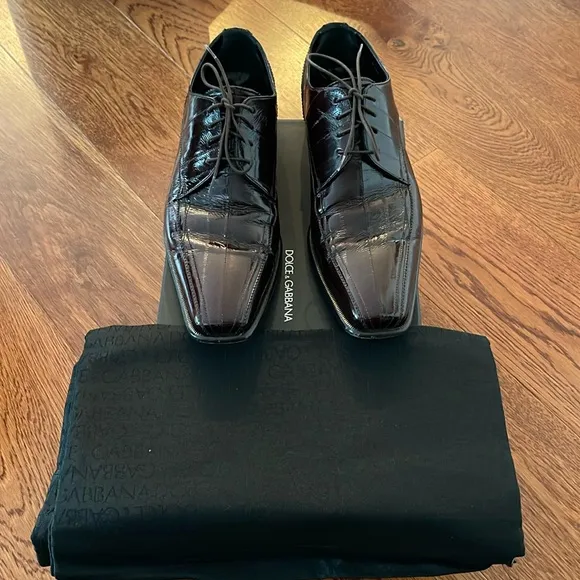Dolce &amp; Gabbana men shoes size 8 1/2 with box and shoe bag