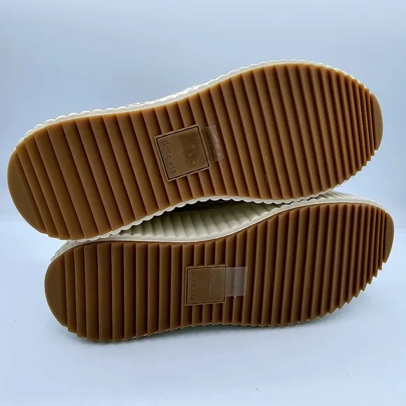 Dolce Vita Dandi Cream/Off-White Platform Sneakers NWOT