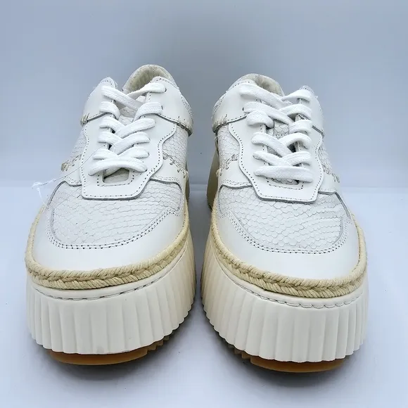 Dolce Vita Dandi Cream/Off-White Platform Sneakers NWOT