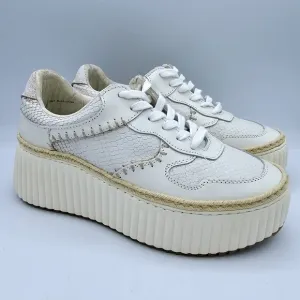 Dolce Vita Dandi Cream/Off-White Platform Sneakers NWOT