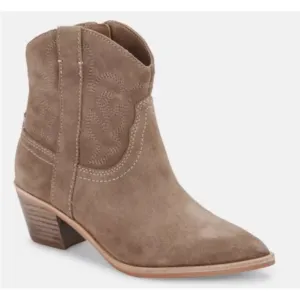 Dolce Vita Womens Solow‎ Beige Suede Cowboy, Western Boots 9.5