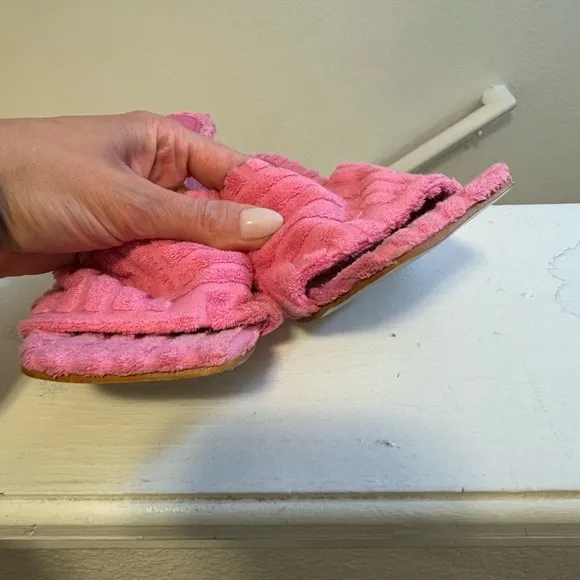 Dolls Kill Lady Go Diva PINK TERRY CLOTH HEELS STILETTOS SANDALS 7 NEW