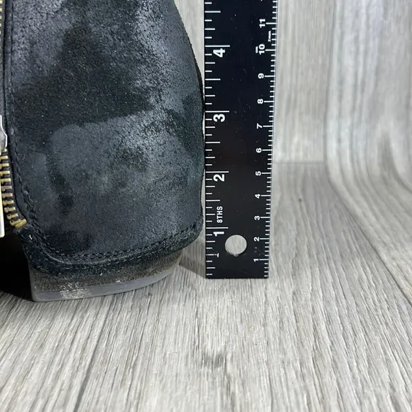 Donald J. Pliner Devi Tall Black Suede Double Zipper Boots