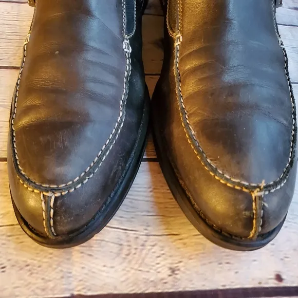 DONALD J. PLINER MEN'S LOAFERS LEATHER WITH BUCKET GRAY SIZE 11.5 SHOES