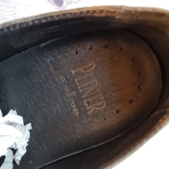 DONALD J. PLINER MEN'S LOAFERS LEATHER WITH BUCKET GRAY SIZE 11.5 SHOES
