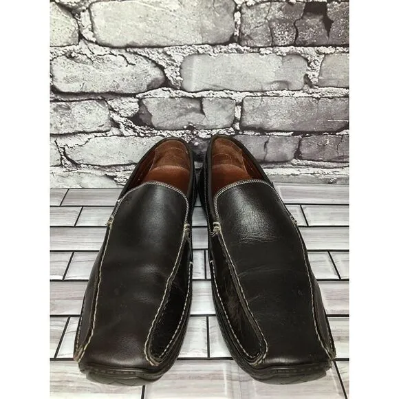 Donald J Pliner Sport Eiver Brown Leather Slip On Driving Loafers Shoes Men 10.5