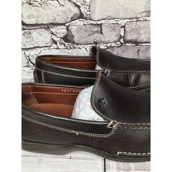 Donald J Pliner Sport Eiver Brown Leather Slip On Driving Loafers Shoes Men 10.5