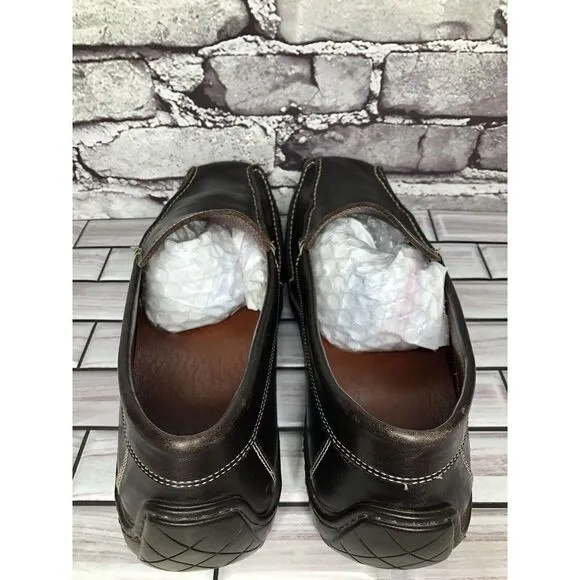 Donald J Pliner Sport Eiver Brown Leather Slip On Driving Loafers Shoes Men 10.5
