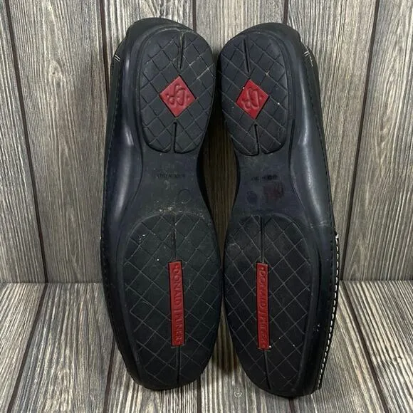 Donald Pliner EIVE Leather Driving Shoes Loafers Moccasins Men Sz 12 Italian