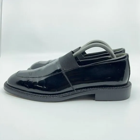 Donald Pliner Mens Size 9 Black High Gloss  Leather Moccasins Driving Shoes KATO