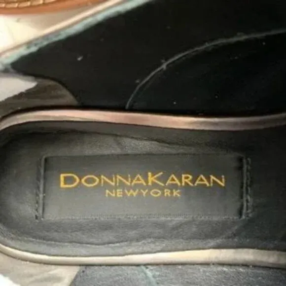 Donna Karan Metallic Platform Shoes w/Lug Sole size 5