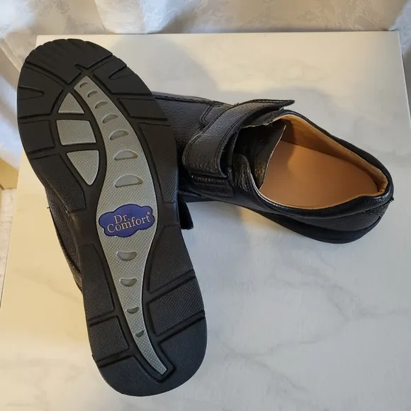 DR. Comfort Double Depth Casual Shoes, Size 13M, Color Black, Loafer Leather