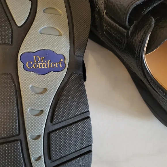 DR. Comfort Double Depth Casual Shoes, Size 13M, Color Black, Loafer Leather