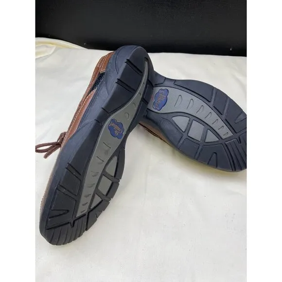 Dr Comfort Men's Black / Brown Leather Boat Shoes/ Loafers Size 11M SKU 5493