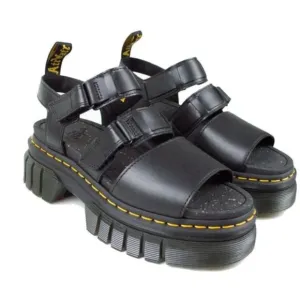 Dr. Doc Martens Ricki 3 Strap Leather Platform Sandal Shoes W 10