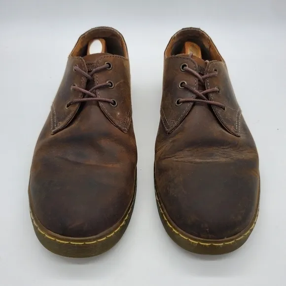 Dr Doc Martens Shoes Men 14M Leather 1461 Oxford Brown Crazy Horse
