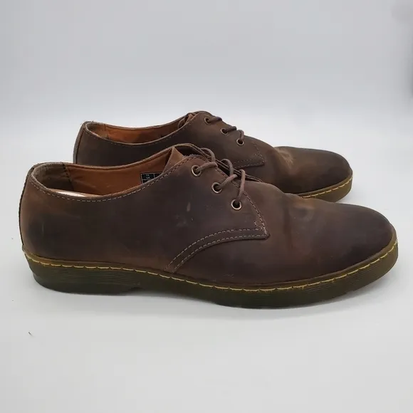Dr Doc Martens Shoes Men 14M Leather 1461 Oxford Brown Crazy Horse