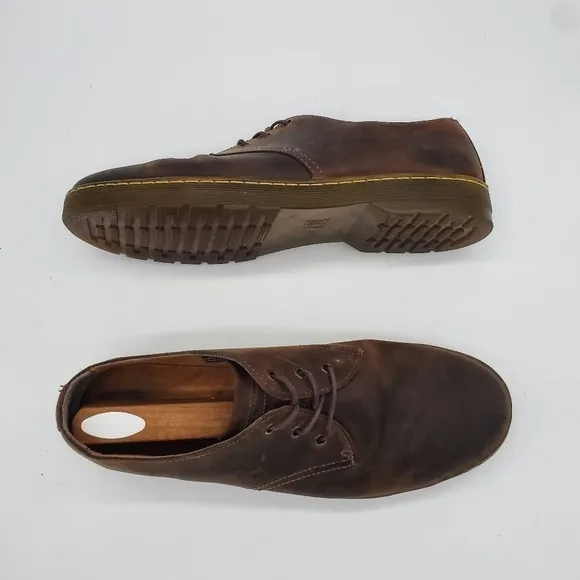 Dr Doc Martens Shoes Men 14M Leather 1461 Oxford Brown Crazy Horse