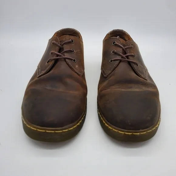 Dr Doc Martens Shoes Men 14M Leather 1461 Oxford Brown Crazy Horse
