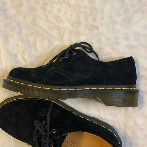 Dr. Martens 1461 Black Suede Oxford Shoes Size 5 Womens