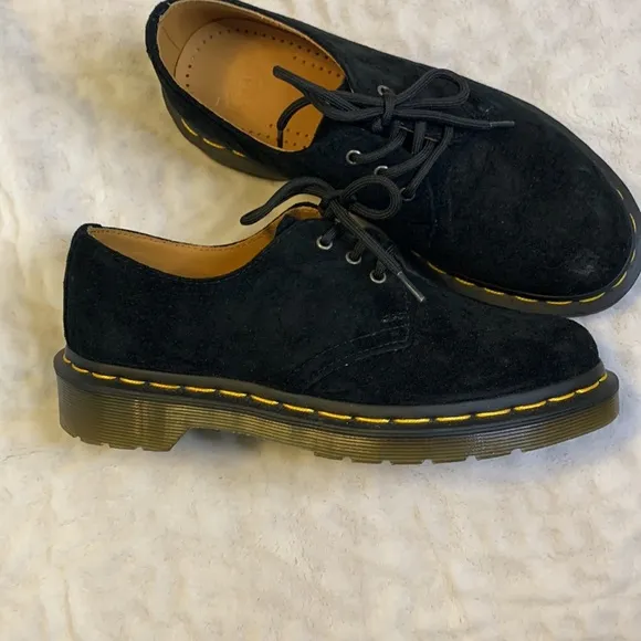 Dr. Martens 1461 Black Suede Oxford Shoes Size 5 Womens