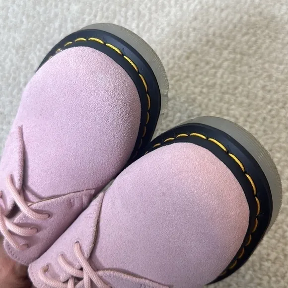 Dr. Martens 1461 Iced Suede Oxford shoes pink ice sole Sz37 US6