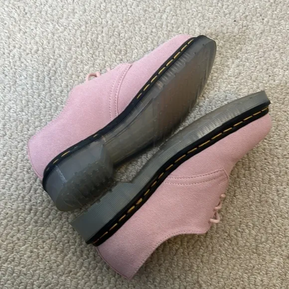 Dr. Martens 1461 Iced Suede Oxford shoes pink ice sole Sz37 US6