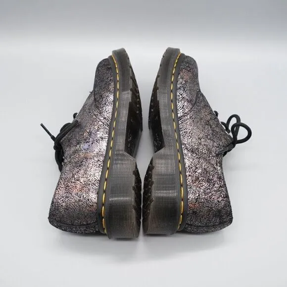 Dr Martens 1461 Metallic Leather Oxford Shoes Women's Size 7 Iridescent Crackle