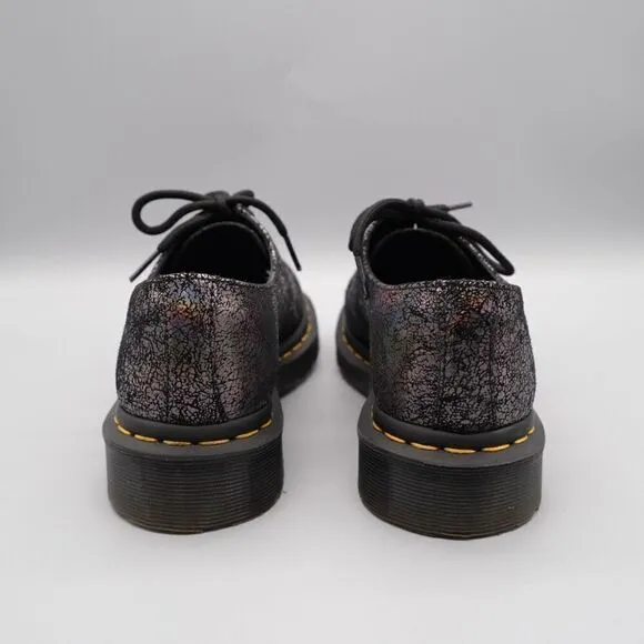 Dr Martens 1461 Metallic Leather Oxford Shoes Women's Size 7 Iridescent Crackle