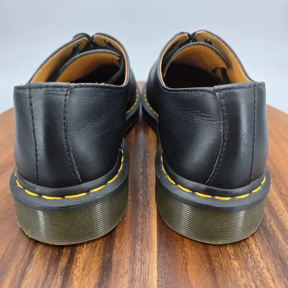 Dr Martens 1461 Oxford Shoes Men's 9 Black Leather Lace Up Casual Comfort