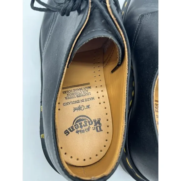 Dr. Martens 1461 VINTAGE MADE IN ENGLAND OXFORD SHOES Black — Black Quilon