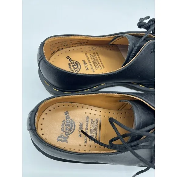 Dr. Martens 1461 VINTAGE MADE IN ENGLAND OXFORD SHOES Black — Black Quilon