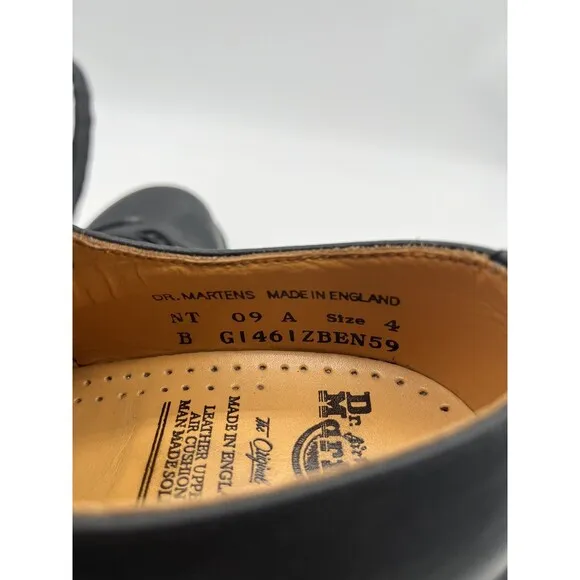 Dr. Martens 1461 VINTAGE MADE IN ENGLAND OXFORD SHOES Black — Black Quilon