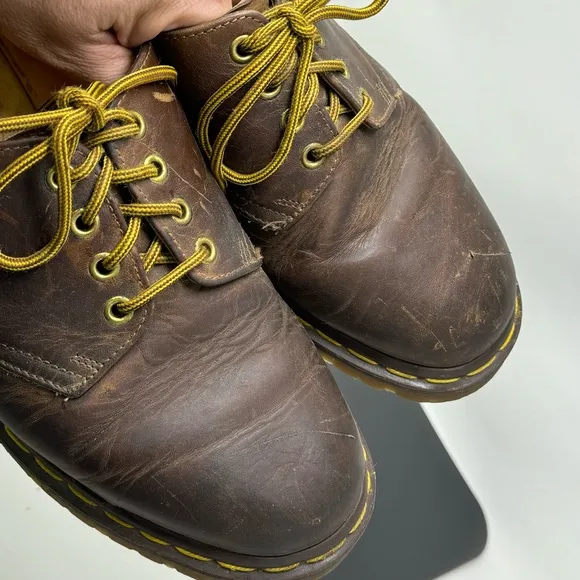 Dr Martens 1561/ 59 Made in England Men Low Cut Loafers Sz 11 US Brown SIZE 10UK