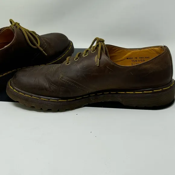 Dr Martens 1561/ 59 Made in England Men Low Cut Loafers Sz 11 US Brown SIZE 10UK