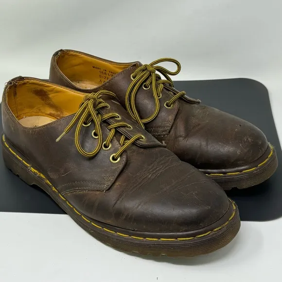 Dr Martens 1561/ 59 Made in England Men Low Cut Loafers Sz 11 US Brown SIZE 10UK
