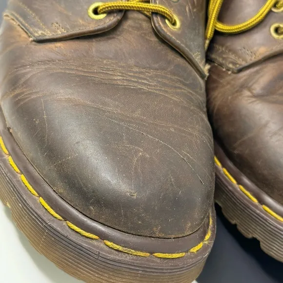 Dr Martens 1561/ 59 Made in England Men Low Cut Loafers Sz 11 US Brown SIZE 10UK