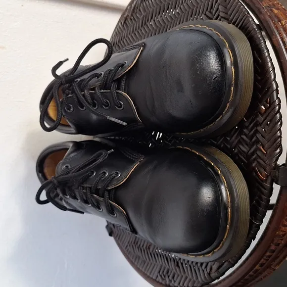 Dr Martens Black Napa Leather Casual Shoes Size Mens 10 Womens Sz 11