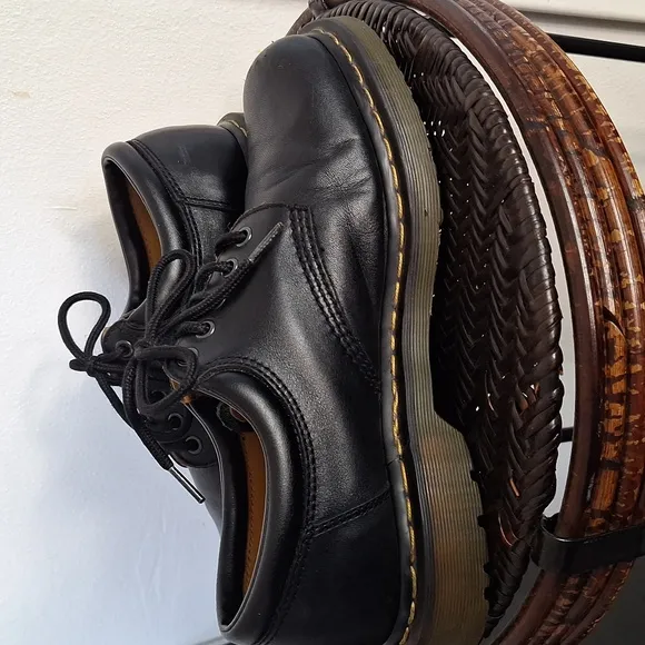 Dr Martens Black Napa Leather Casual Shoes Size Mens 10 Womens Sz 11