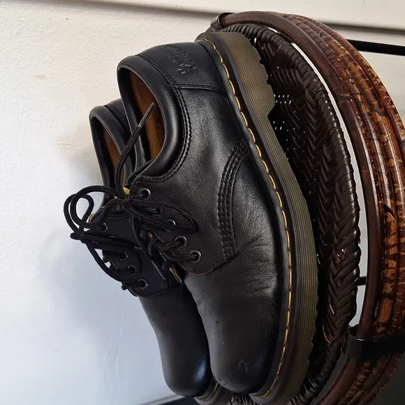 Dr Martens Black Napa Leather Casual Shoes Size Mens 10 Womens Sz 11