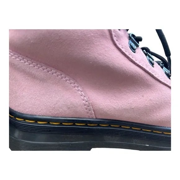 Dr Martens Combs W Chalk Pink Women Size 8 Combat Boots 27342279 Hi Suede WP