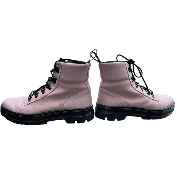 Dr Martens Combs W Chalk Pink Women Size 8 Combat Boots 27342279 Hi Suede WP
