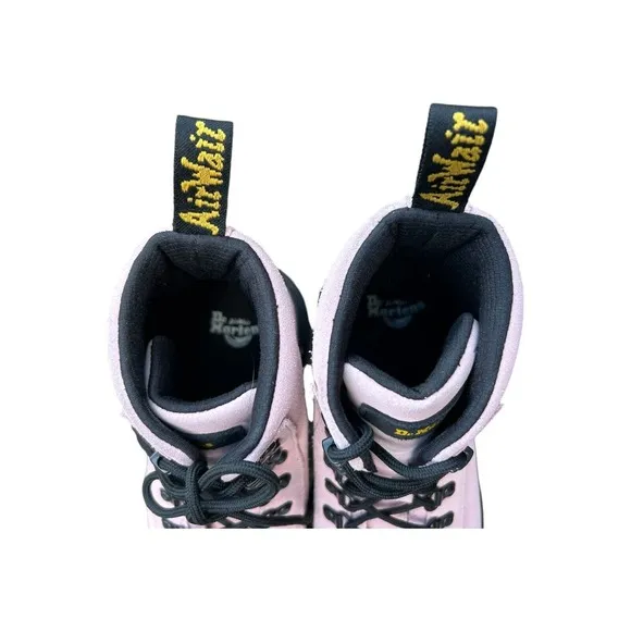 Dr Martens Combs W Chalk Pink Women Size 8 Combat Boots 27342279 Hi Suede WP