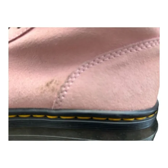 Dr Martens Combs W Chalk Pink Women Size 8 Combat Boots 27342279 Hi Suede WP