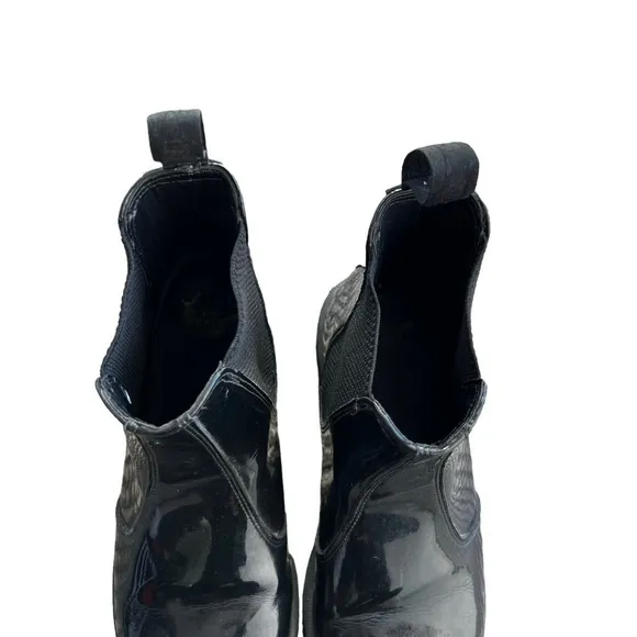 Dr. Martens - Faun Black Patent Leather Slip On Chelsea Boot Sz 9