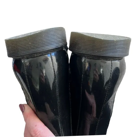 Dr. Martens - Faun Black Patent Leather Slip On Chelsea Boot Sz 9